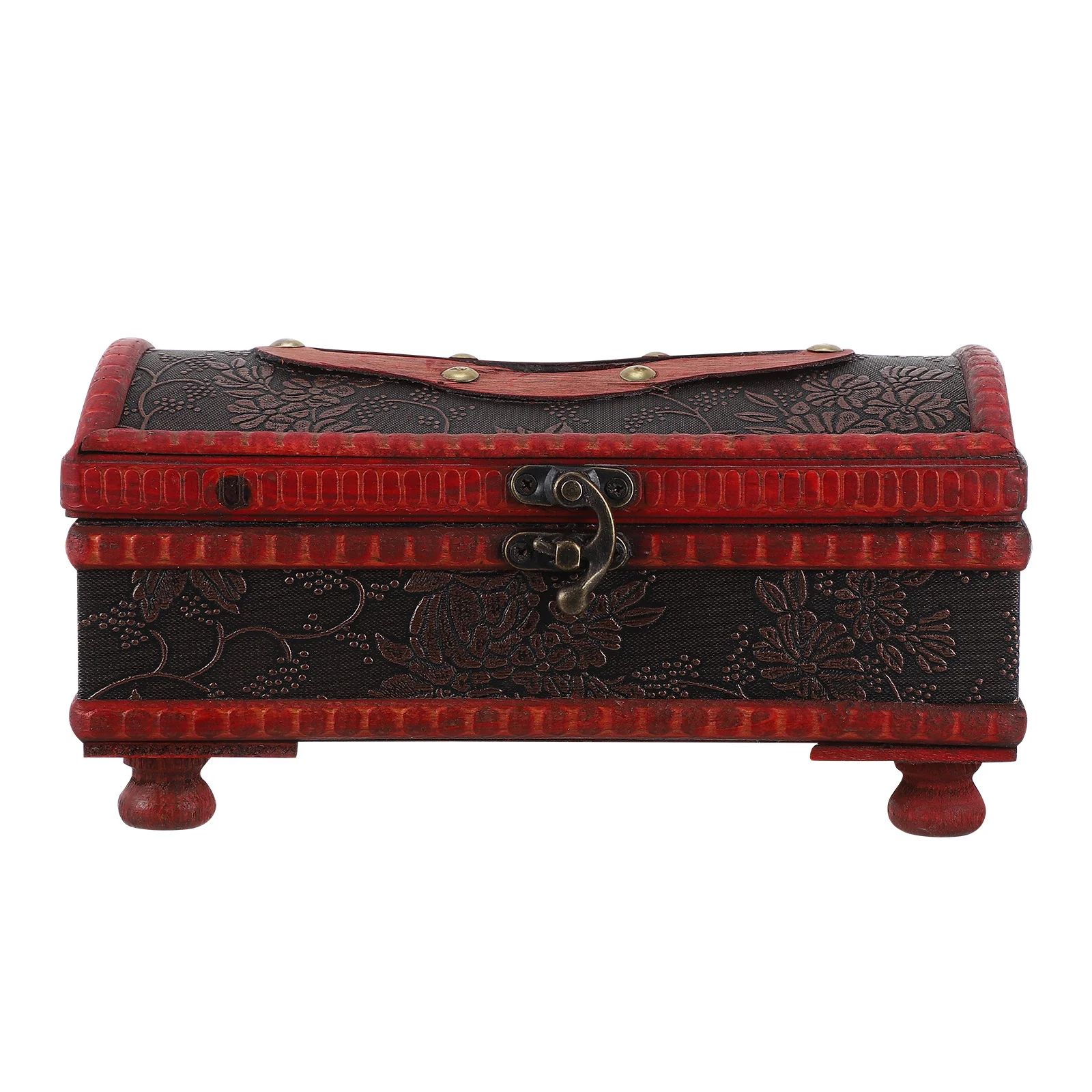 

Treasure Chest Wooden Paper Box Vintage Home Decor Tissue Reusable Holder