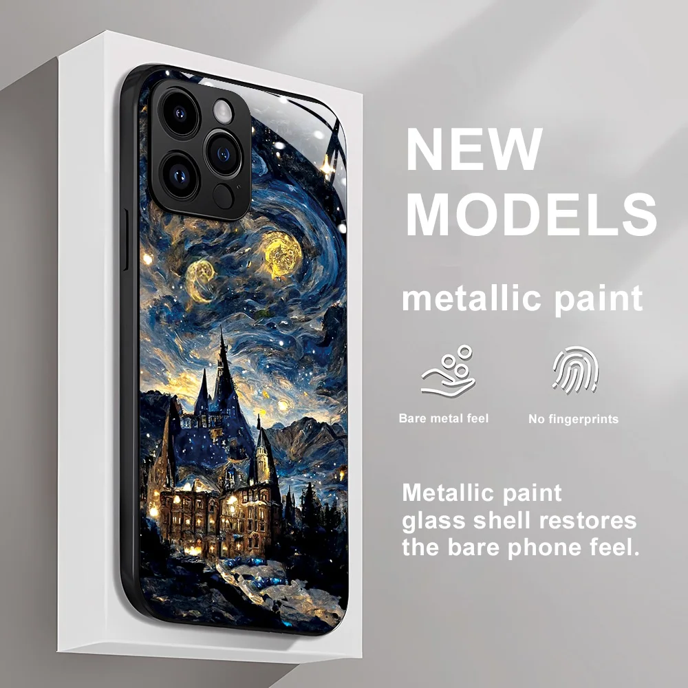 Чехол из закаленного стекла «Звездное небо» для Samsung S25 S24 Ultra S23 S22 Plus S21 FE A53 A54 A55 5G A56 A33 A34 A35 A36 A25 A17 A16 A26