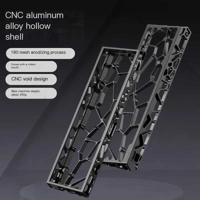 H60 Hollow Mechanical Keyboard Case For Hollow Tray Aluminum 60% Keyboard Box Kit for MAD60/WIN60 Wooting60 He Gaming Accessory