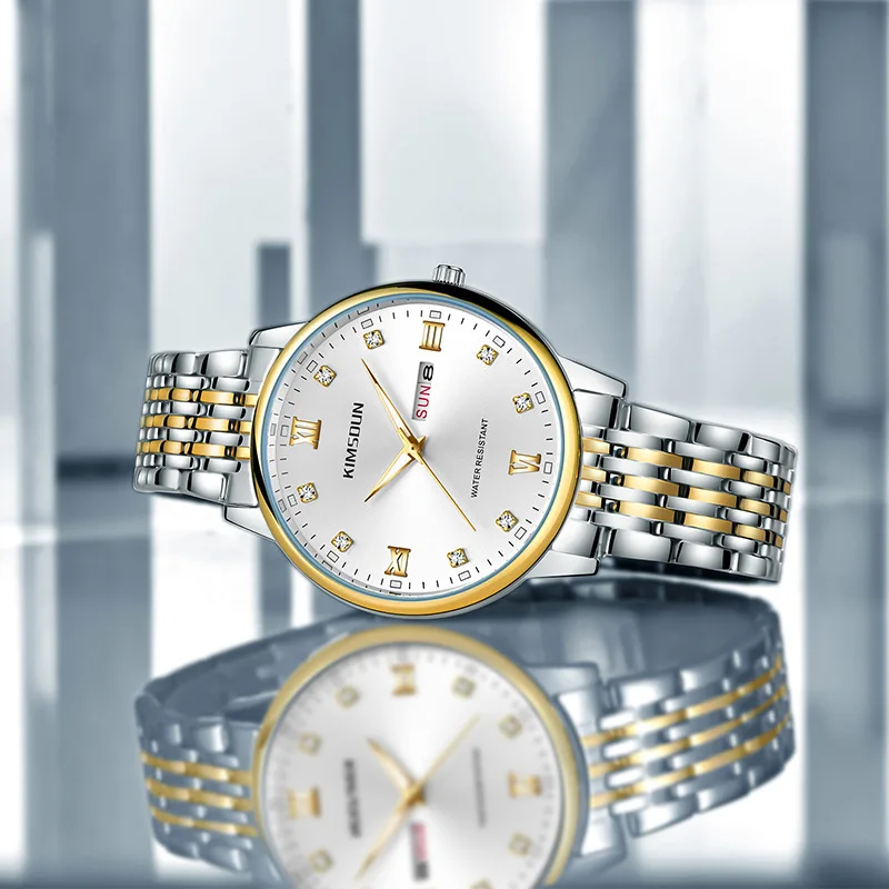 Reloj Mecánico falso Douyin Jin SHIDUN, reloj resistente al agua para hombre, reloj De cuarzo transparente calado, reloj De hombre