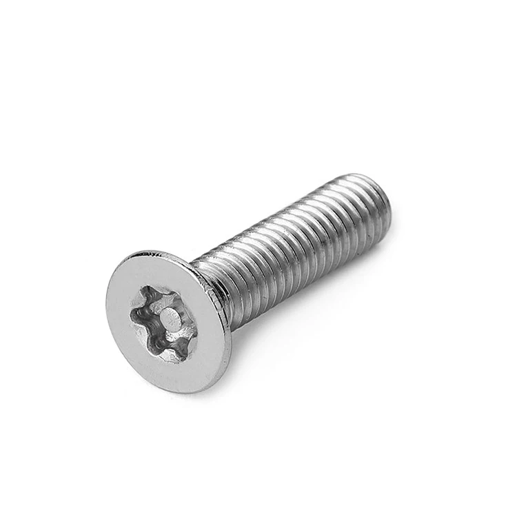 M3 M4 M5 M6 M8 M10 M12 304 Stainless Steel Six-Lobe Torx Flat Countersunk Head with Column Pin Tamper Proof Security Bolt Screw