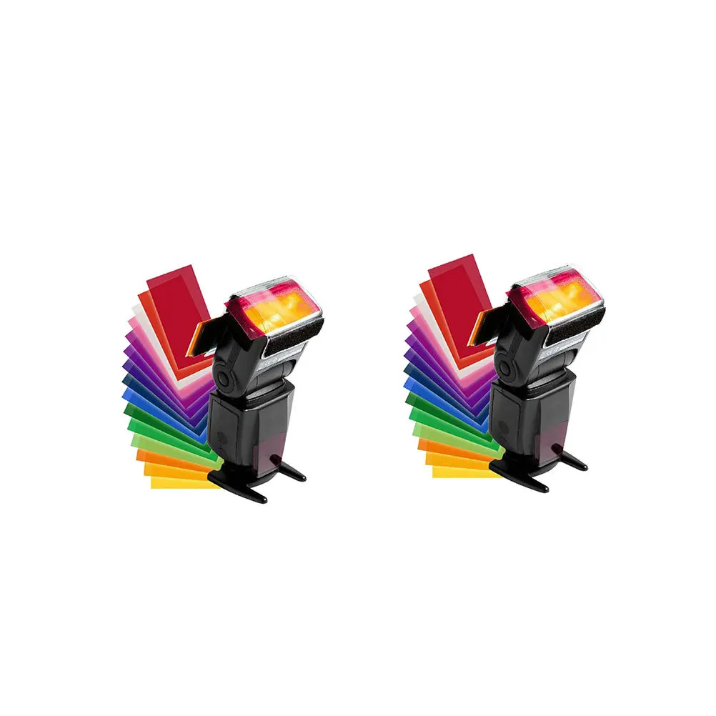 

12 Colors Flash Gel Kit For Camera Speedlight Color Temperature Control Photography Light Effect Gels Filter Card Color