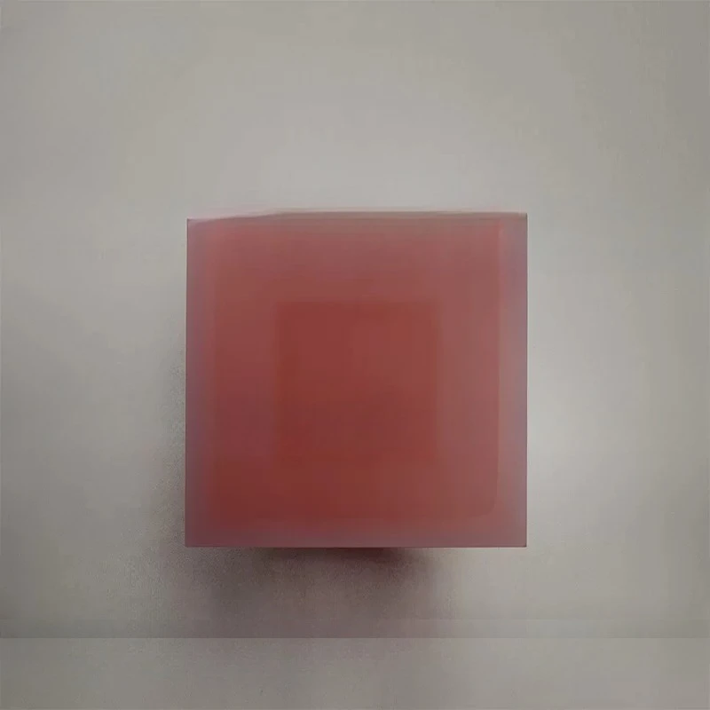 Acrylic red sofa side table, home light luxury coffee table, corner table, designer small apartment, minimalist bedside table