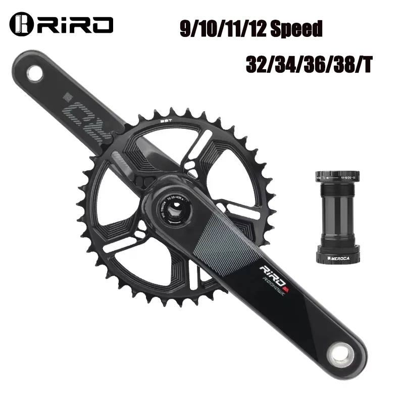 RIRO MTB Carbon Fiber Crank 11/12 Speed for DUB XX1 Direct Mount 170mm Bicycle Carbon Crankset Bike Chainring 32/34/36/38T