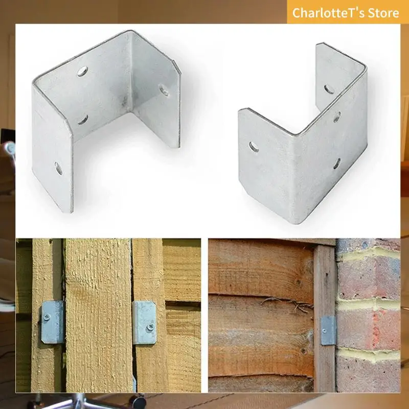 

Fence Panel Clips Trellis U Clip Bracket For Timber Posts, Secure Fence Or Refixpanel Galvanised Fencing Clips-ABLI