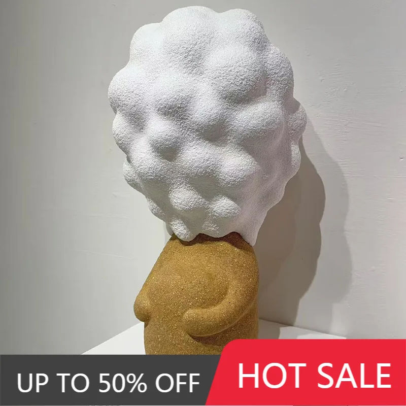Creative Sitting Posture Figurines Miniature Modern Cute Figurines Cartoon Funny Ornaments Home Desktop Cabinet Decoration