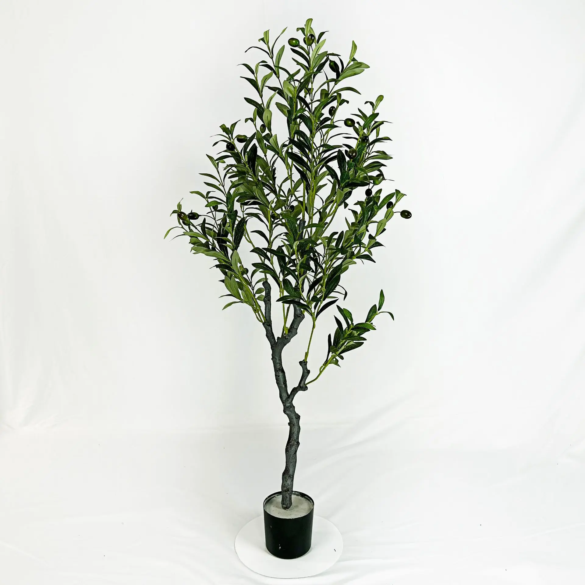 Simulated Olive Tree Potted Greening Landscape Indoor Artificial Tree Ornaments Living Room Decoration Bonsai Removable Model