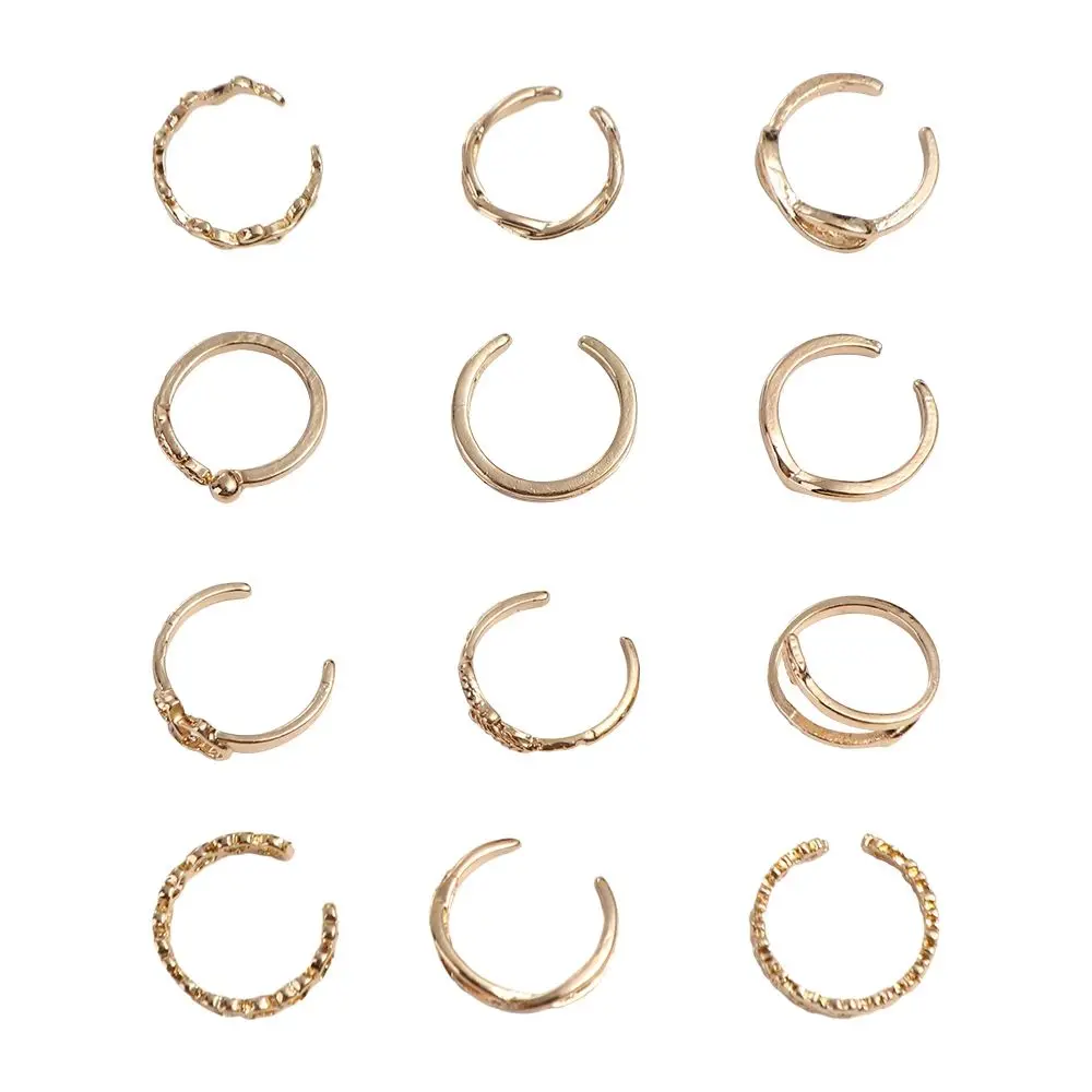 Juego de 12 Anillos Ajustables para los Dedos de los Pies con Forma de Corazón, Estilo Coreano, Accesorios para Mujer