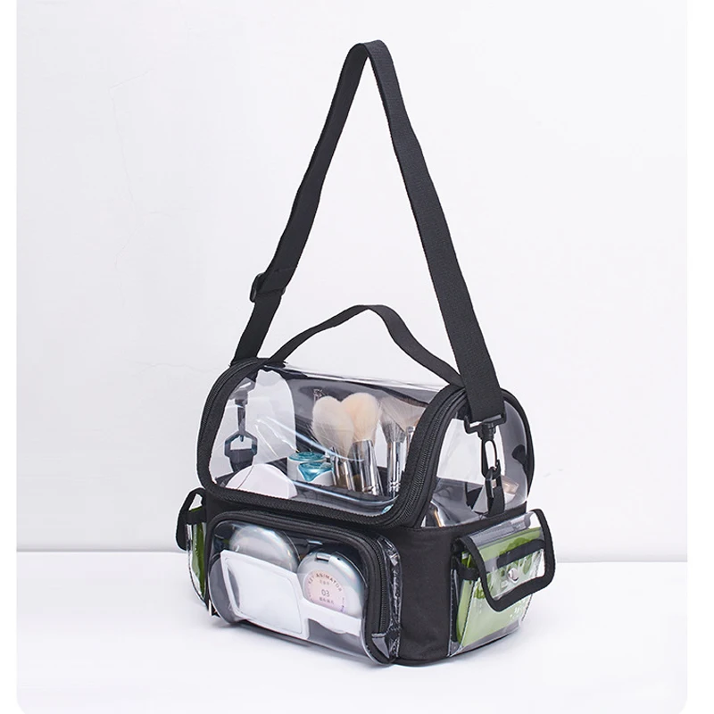 New PVC Makeup Bag For Women Large Capacity Travel Waterproof Transparent Cosmetic Box With Compartments