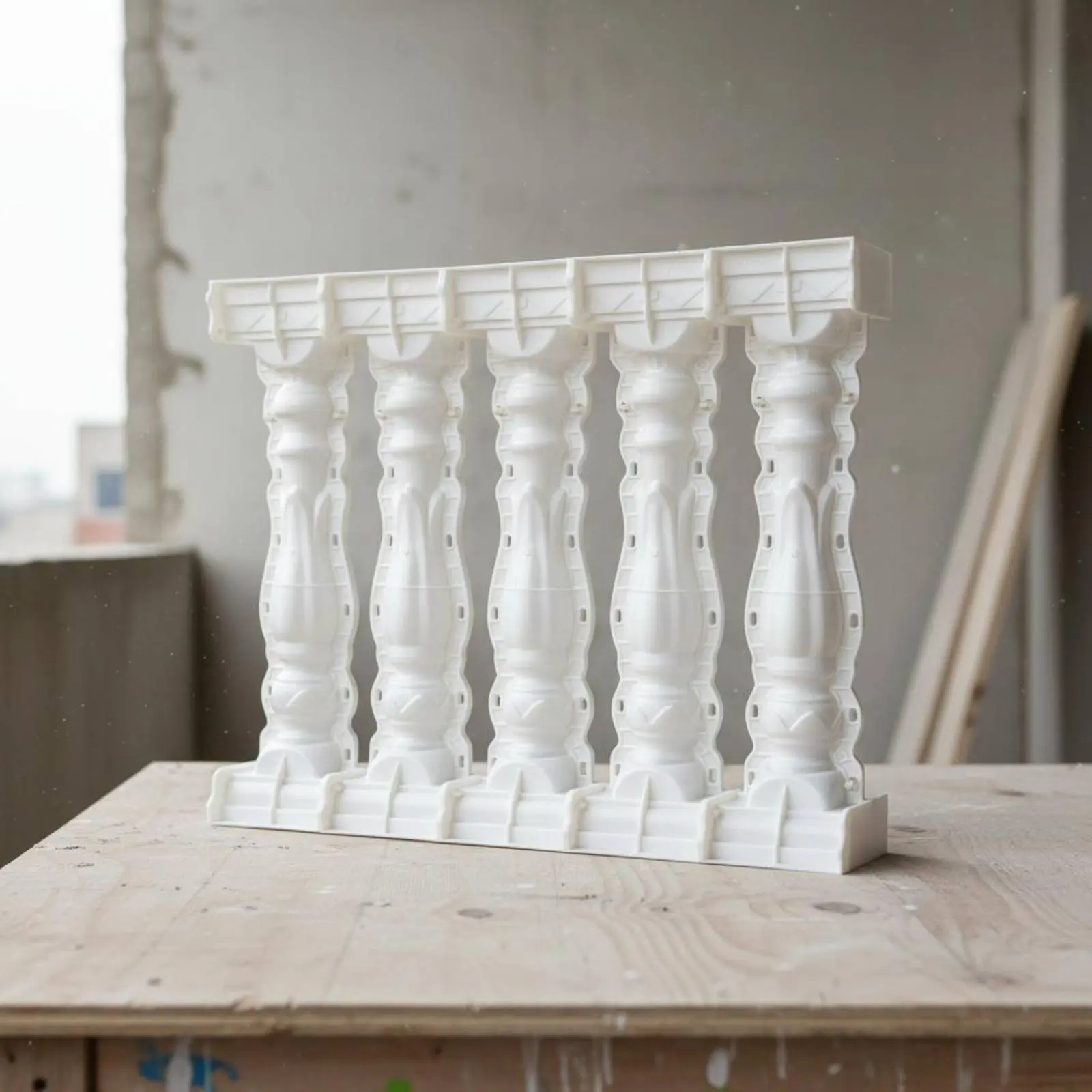 Plastic Roman Column Form Long-Lasting Roman Column Concrete Form Plastic Cement Fence Mould Even Finish for DIY Hobbyists