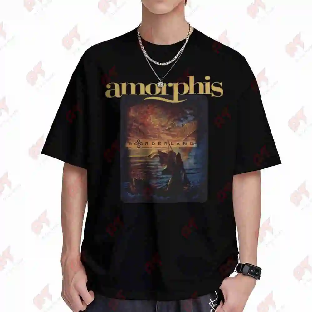 Amorphis Borderland Back Short Sleeve Tee 100% Cotton T-Shirt