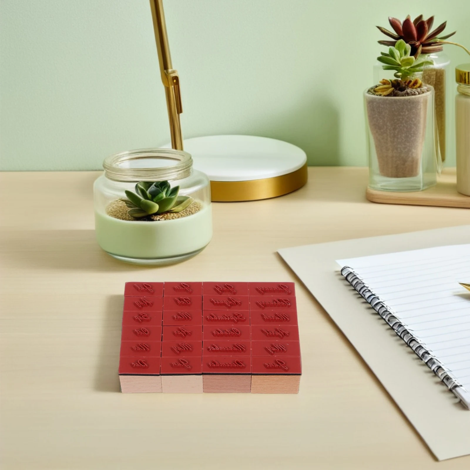 

24 Pcs Stamps Rubber Seal for Journaling Document Calendar Letter Student Vintage Clear Stamps Custom Fun