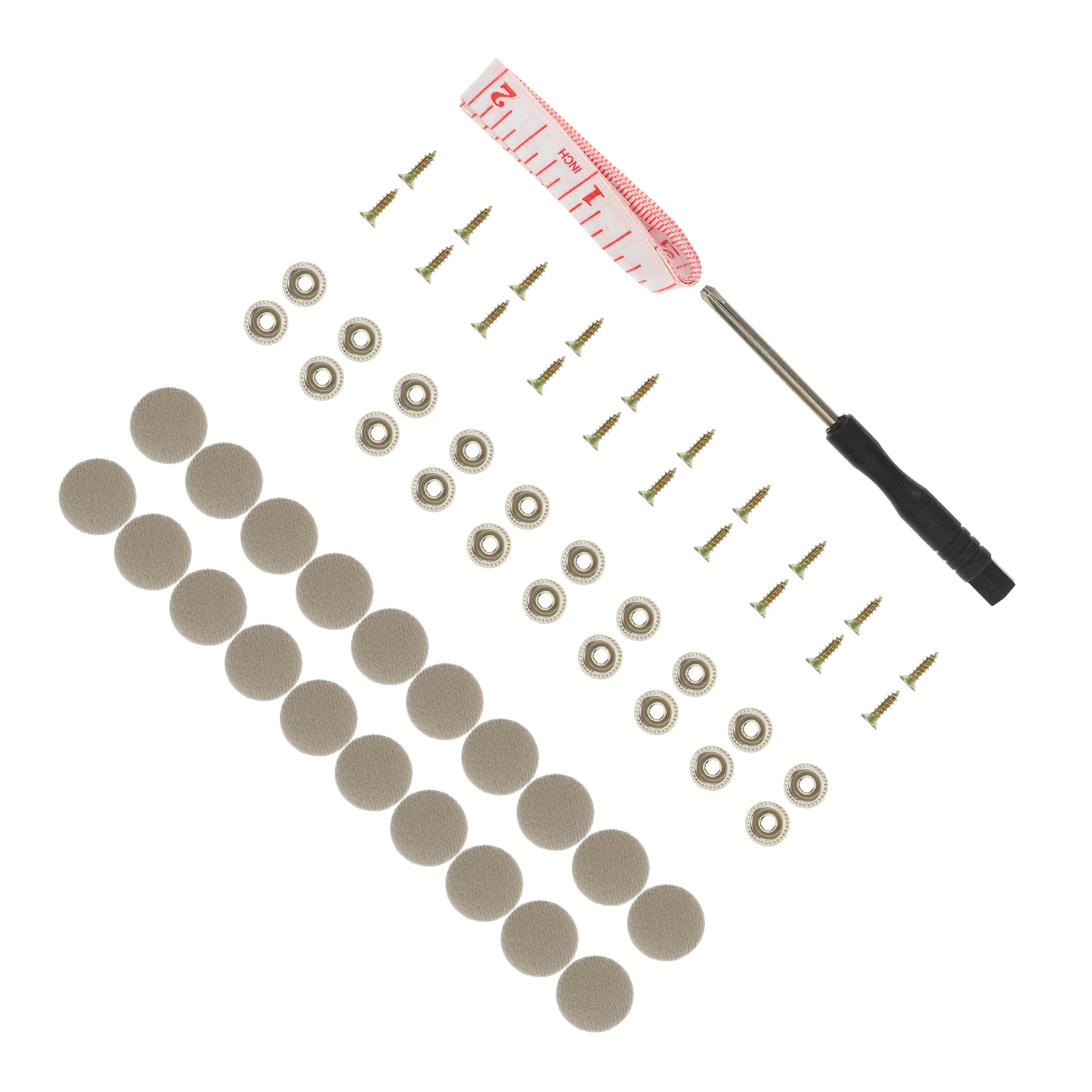

20pcs 20 Headliner Repair Buttons Gray Fabric Kit Car Roof Interior Positioning Clips Tools Tape Measure Fix Sagging Durability