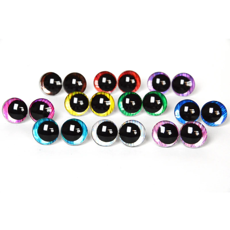 20PCS/lot 16mm 18mm 20mm 25mm 30mm Cartoon 3D glitter toy eyes funny doll eyes With washer FOR PLUSH CRAFT