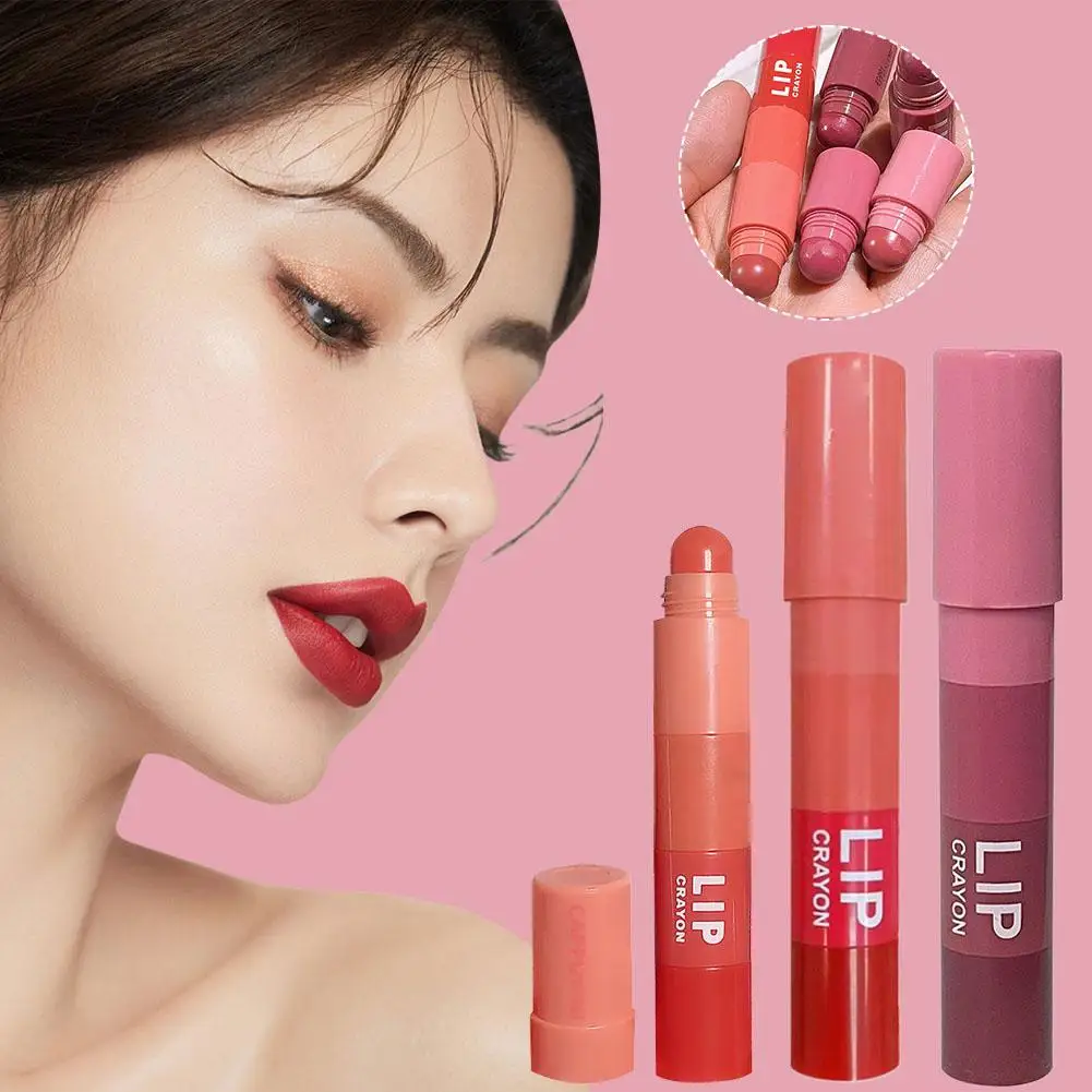 4 In 1 Matte Crayon Lipstick Set Long Lasting Waterproof Pen Velvet Kit Multicolour Lipstick Makeup Moisturizing Lipstick D8Z4