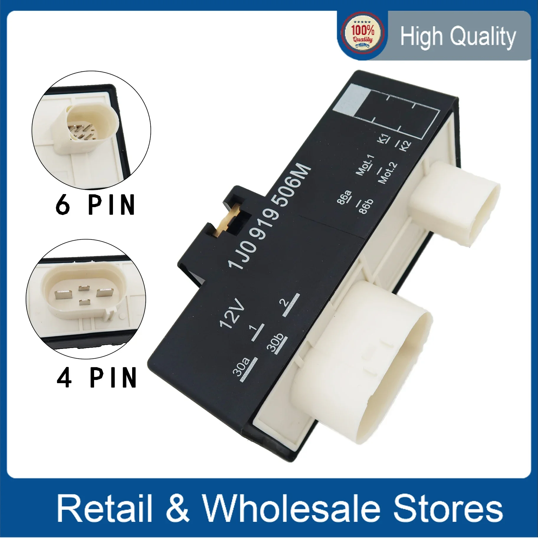 

Fan controller 1J0919506M 1J0 919 506M for Audi A3 VW POLO Golf Jetta LE MI IB CO 1J0 919 506 M