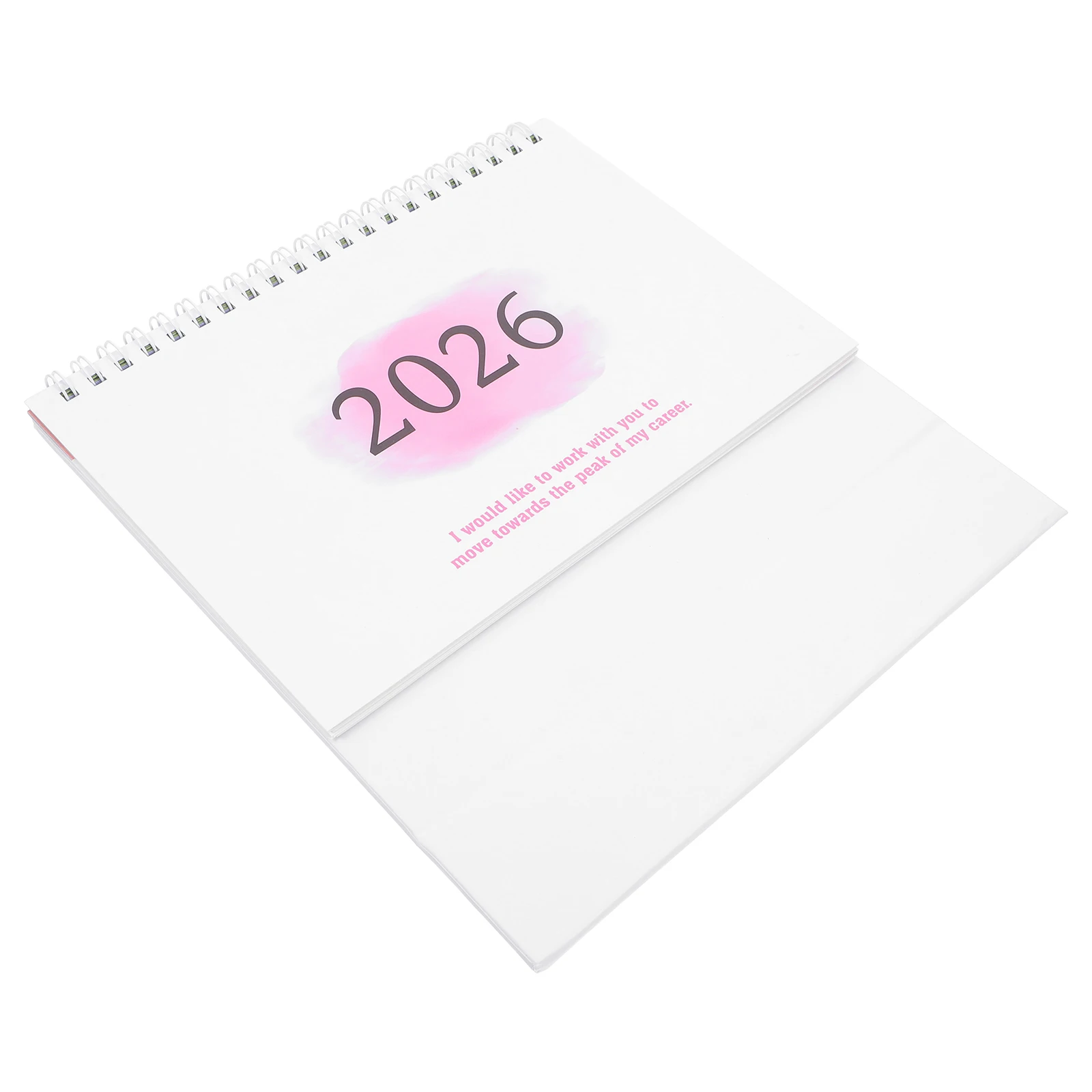Calendario de escritorio 2026, compacto, rosa, pequeño, con tapa de pie para planificación diaria, organizador de programación, decoración de mesa para el hogar y la Oficina