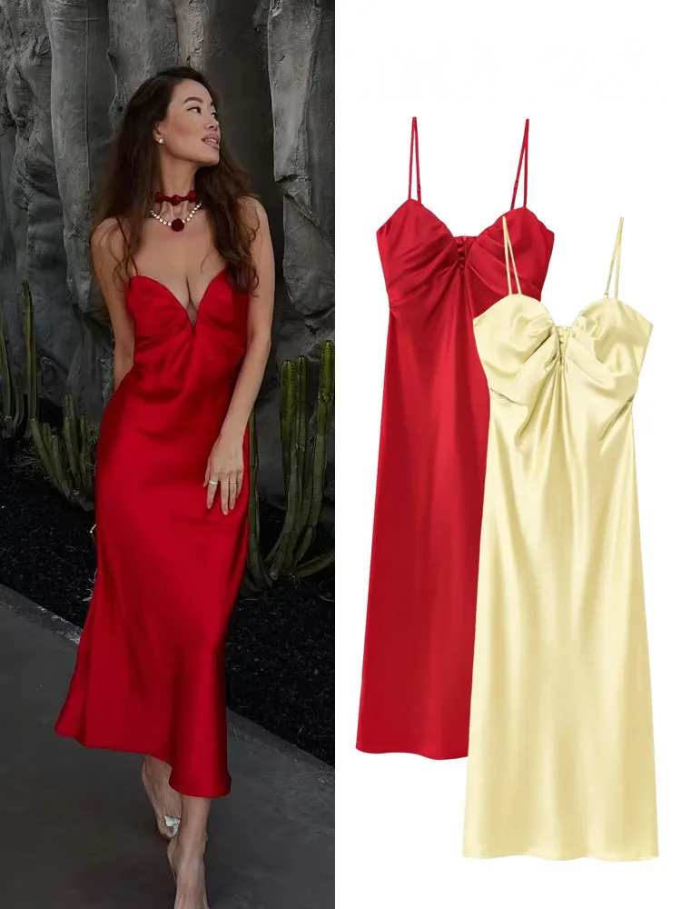 HH 2025 Summer Dress For Women Fashion New Backless Slim Zipper Fly Long Dresses Woman Wild Female Evening Dress Vestidos