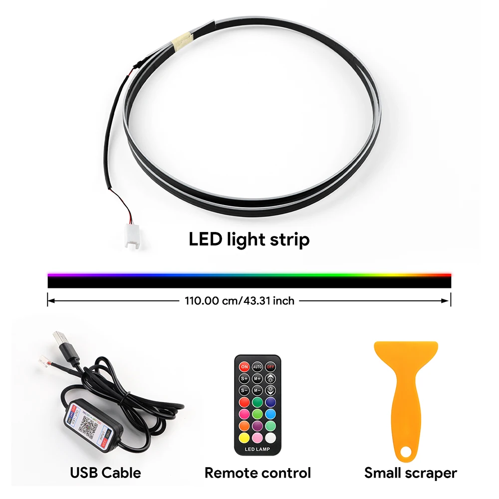 Luce di striscia ambientale a LED universale per auto per Tesla Model 3 Y S X LED interni RGB USB APP Control lampada per atmosfera sinfonia remota