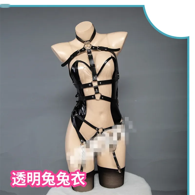 Agcos original design bunny girl anime doujin costume cosplay donna tute cosplay coniglietto sexy in pelle trasparente