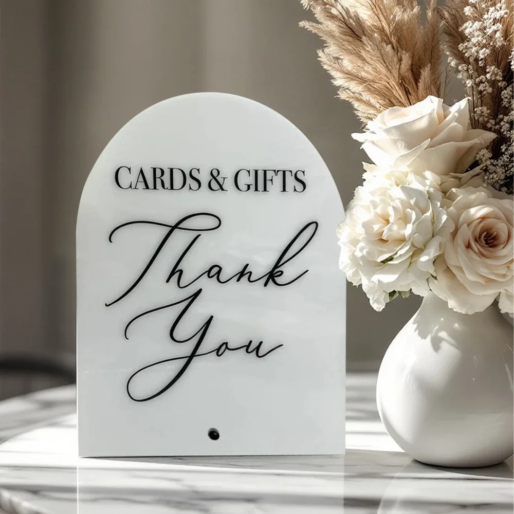 2D Flat Acrylic Arch Sign - Versatile Wedding, Party, Home Decoration for Reception Tables, Events, Gift Displays