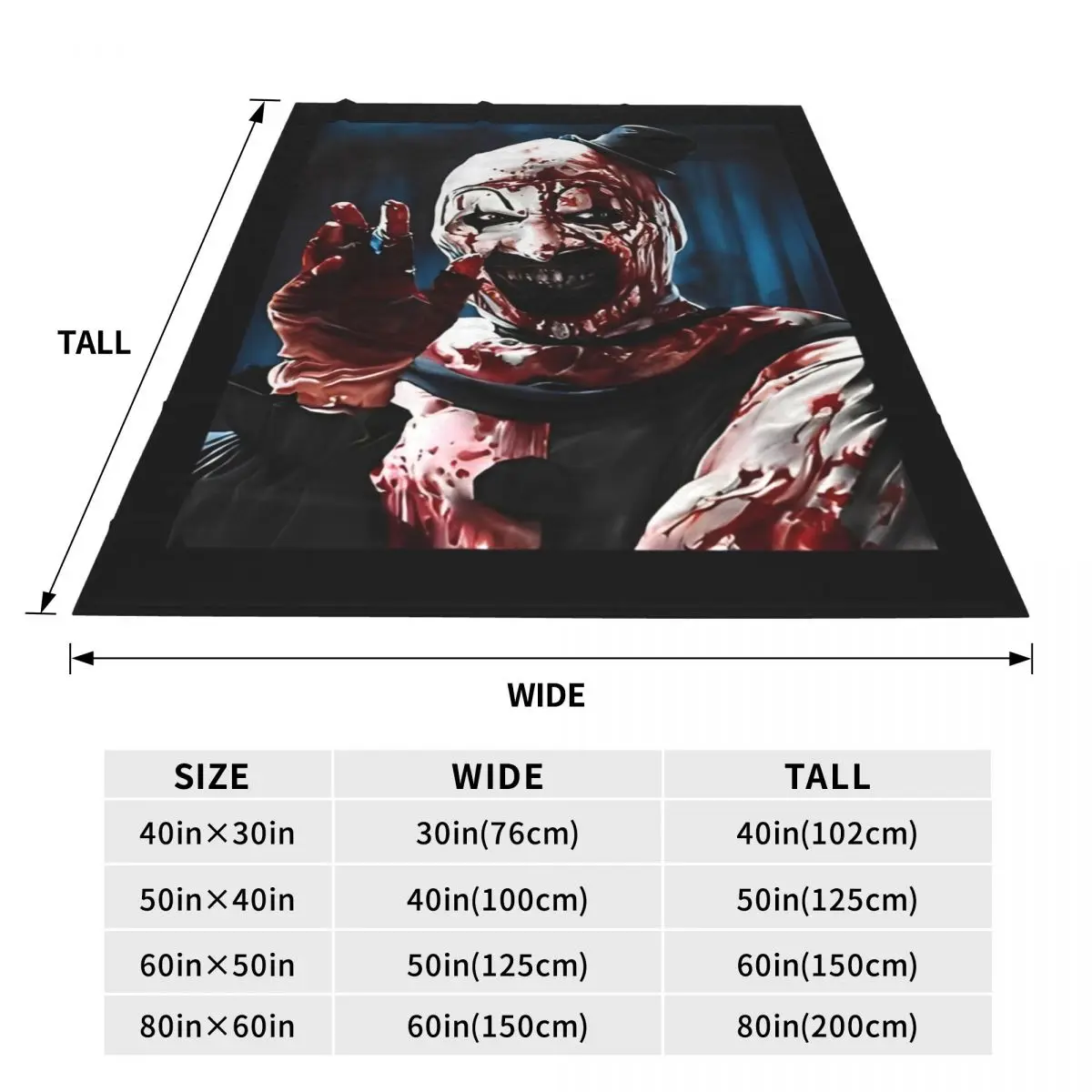 Super Warm Blankets Airplane Travel The Terrifier Art The Clown Throw Blanket Flannel Bedspread For Couch Chair Fashion Cover