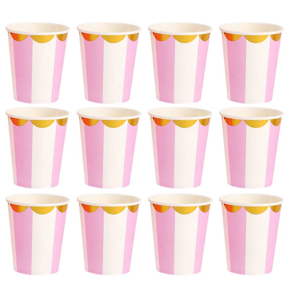 20Pcs Disposable Paper Cups Mild Lightweight Environmentally Friendly One Time Paper Coffee Cups for Party Home Office Use