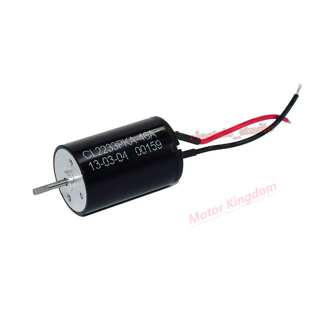 

22mm*33mm Mini Strong Magnetic Coreless DC Motor 12V-24V 4600RPM HighTorque Engine