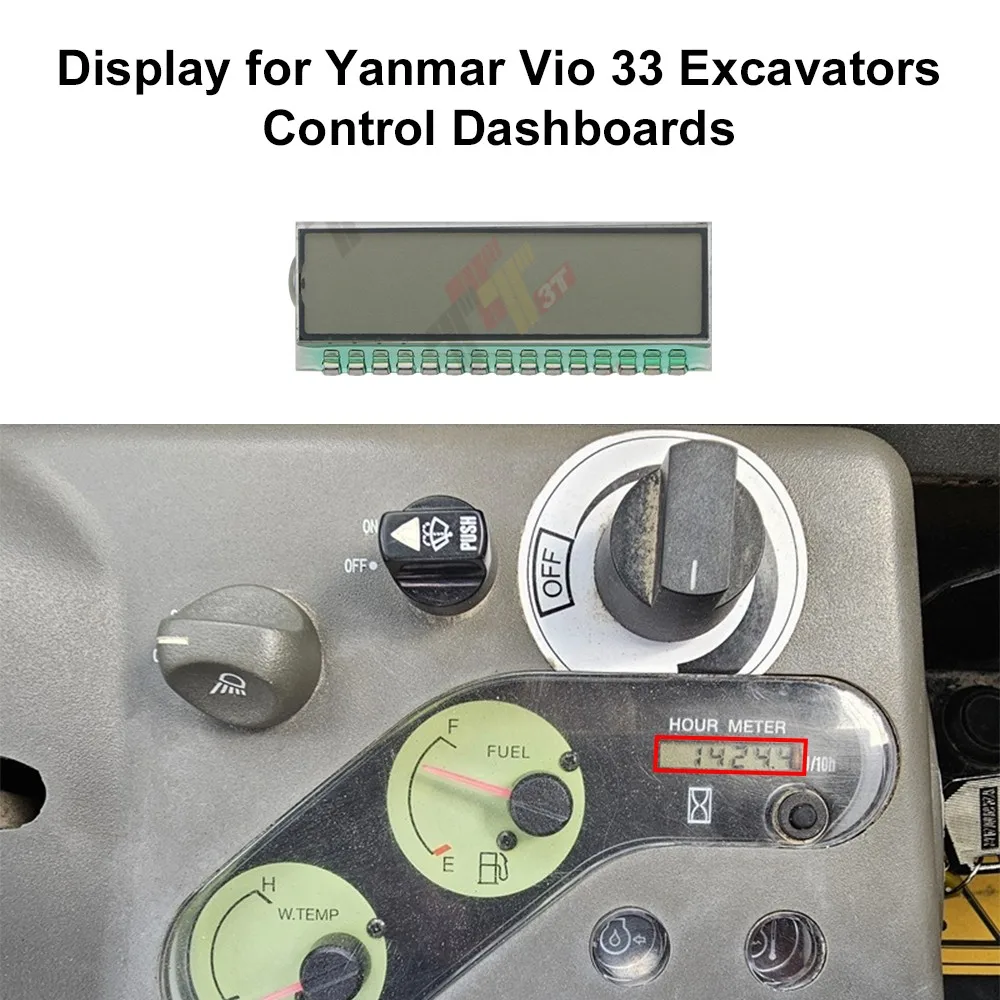 

Display Screen Only for Yanmar Vio17 Vio25 Vio35 Vio40 Vio55 Excavators Control Dashboards LCD Glass