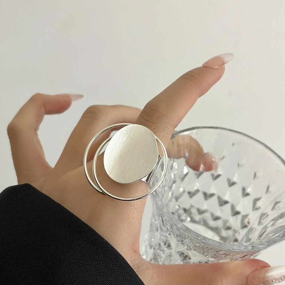 

Женское кольцо с уникальным металлическим дизайном, открытое полые кольца Brued Fini, модные корейские ювелирные изделия, универсальное кольцо на палец