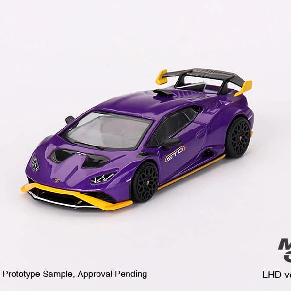 TSM 모델 MINIGT #746, Huracan STO 퍼플 다이캐스트 합금 자동차 모델 선물, 1:64