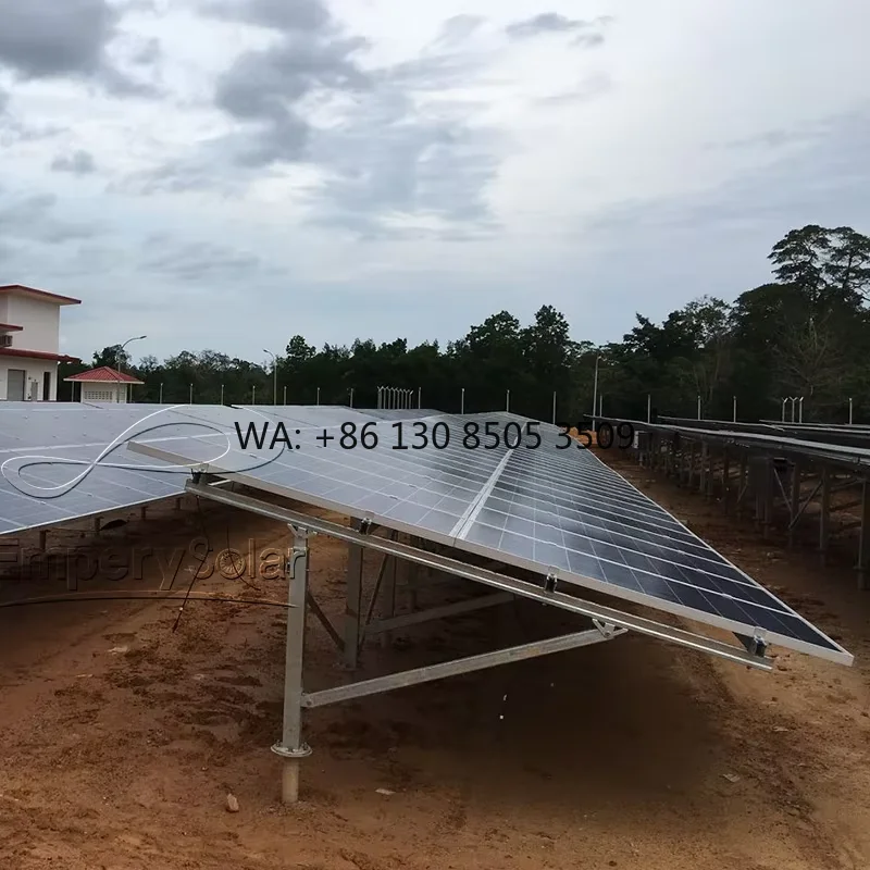 

Galvanized PV Mount Off-Grid Ground Solar Support Frame with Solar Panel Installation Wind Load 60m/s & Snow Load 50cm