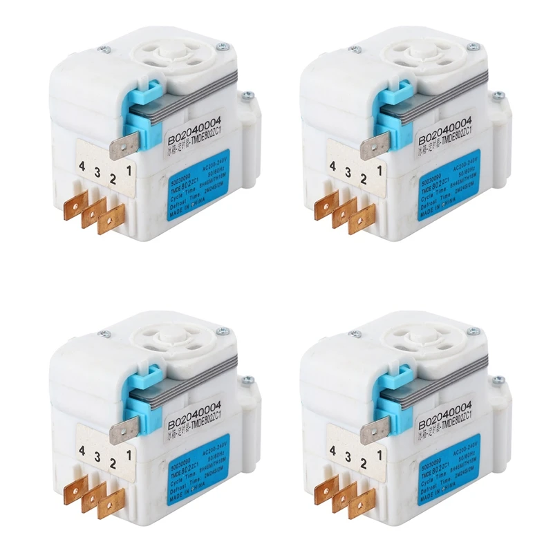 4X Defrost Timer Universal AC 200-240V TMDE802ZC1 3018100310 H.J For Daewoo Cooler For All 220V Refrigerator Parts