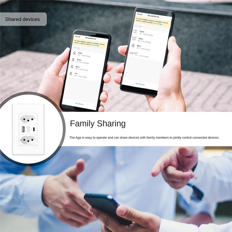 

BHTS-Wifi Graffiti Smart Home App Remote Timing USB Type-C Brazilian Gauge Wall Socket Multifunction Socket Portable Socket