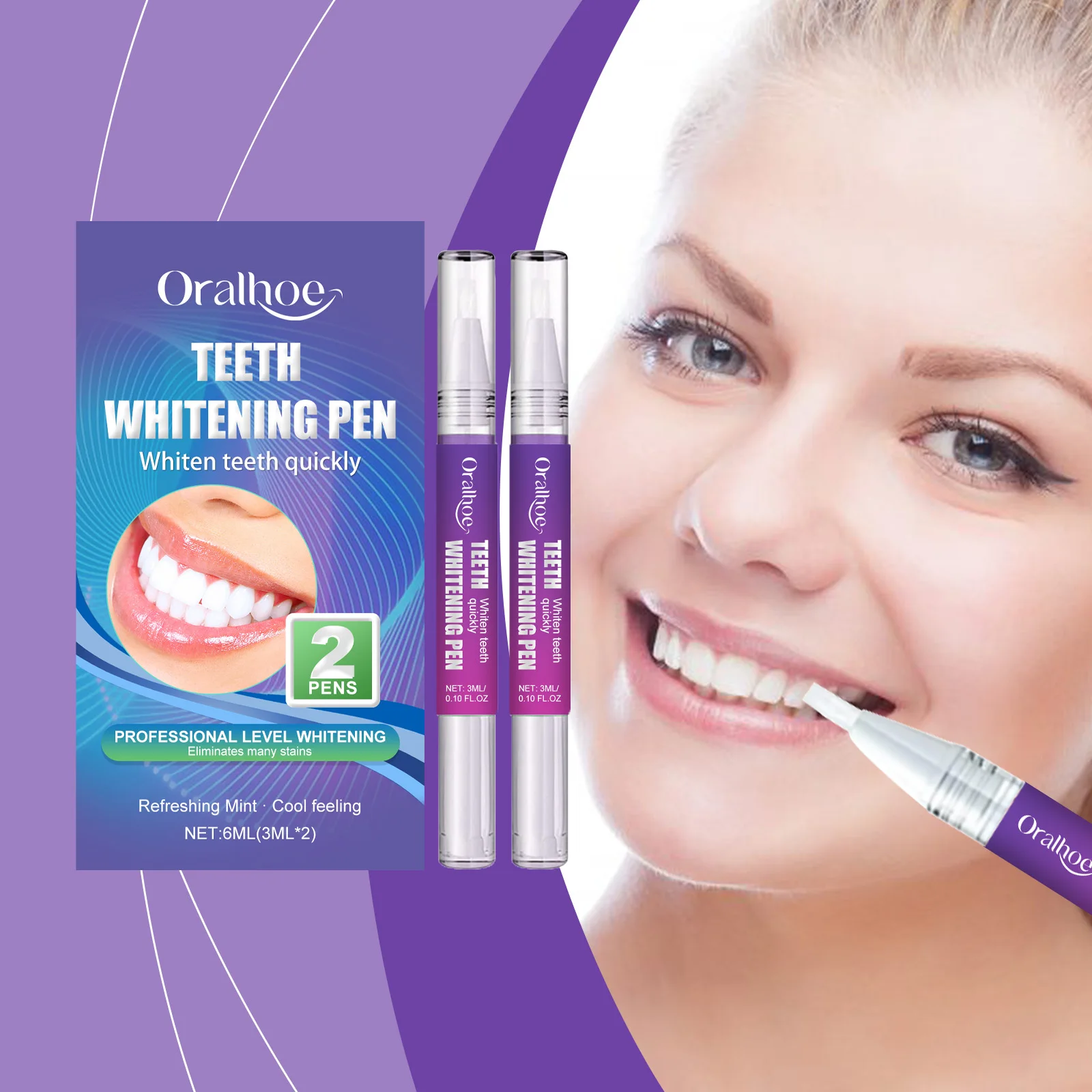 

Teeth Whitening Gel Pen Gentle Cleaning Yellow Stains Color Corrector Toothpaste removal Odor Fresh Breath Tooth Care Tool 6ml