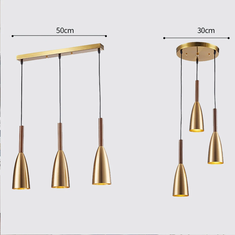 Luces colgantes nórdicas modernas, lámparas colgantes Multicolor minimalistas, bombillas Edison E27 de 3 cabezales para cocina, comedor, dormitorio