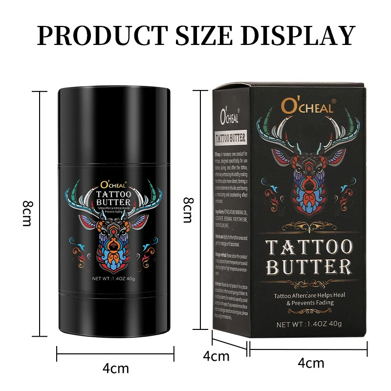 Tattoo Aftercare Butter Balm Tattoo Moisturizer Healing Brightener Natural Organic Tattoo Cream for Color Enhance tattoo Care