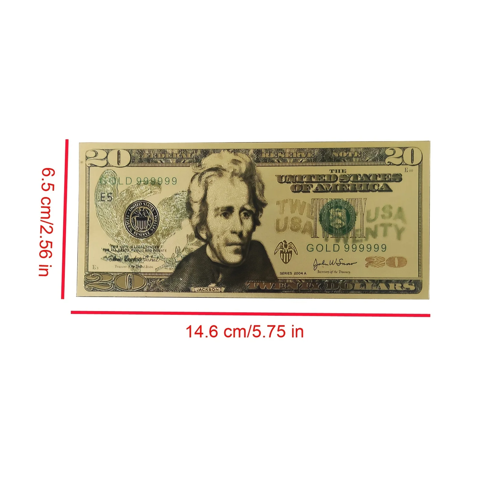 7Pcs Gold Plated US Dollar Bills Gold Foil Banknotes Fake Paper Money Banknotes Crafts For Collection Home Decor