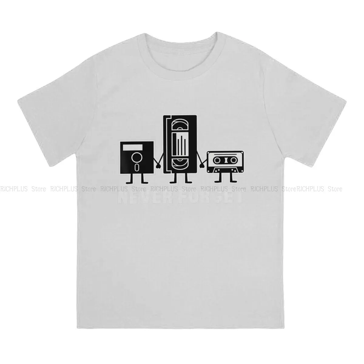 TShirt Retro Vintage Never Forget Cassette Tape Elegant Polyester T Shirt Homme Men Clothes New Design Trendy