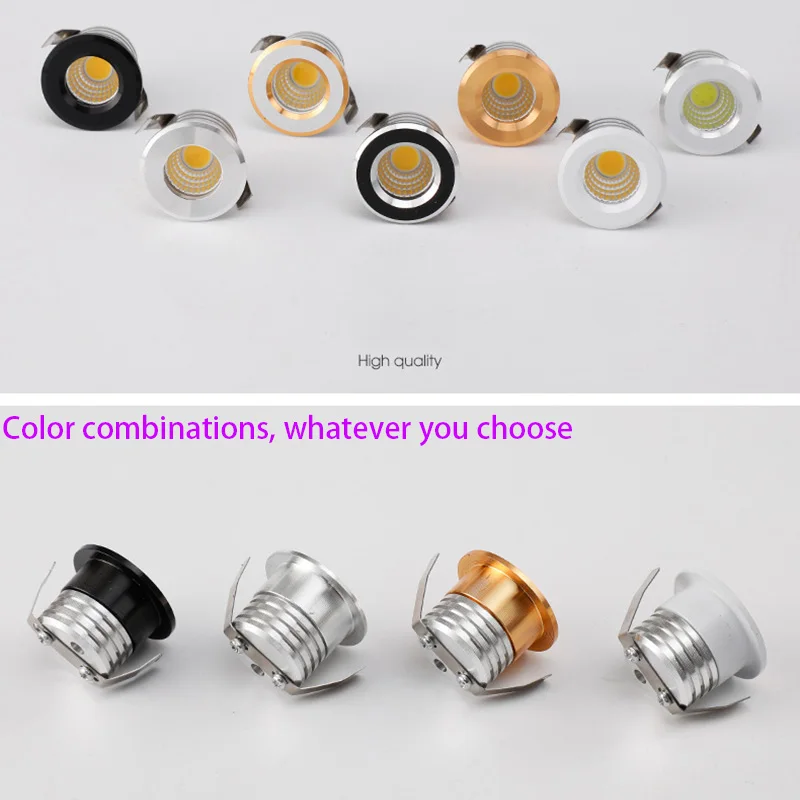 Dimmable Embedded Ceiling LED Small Spotlight 3W110V 220V COB Downlight for Home Decoration Wine Cabinet Jewelry Display Cabinet