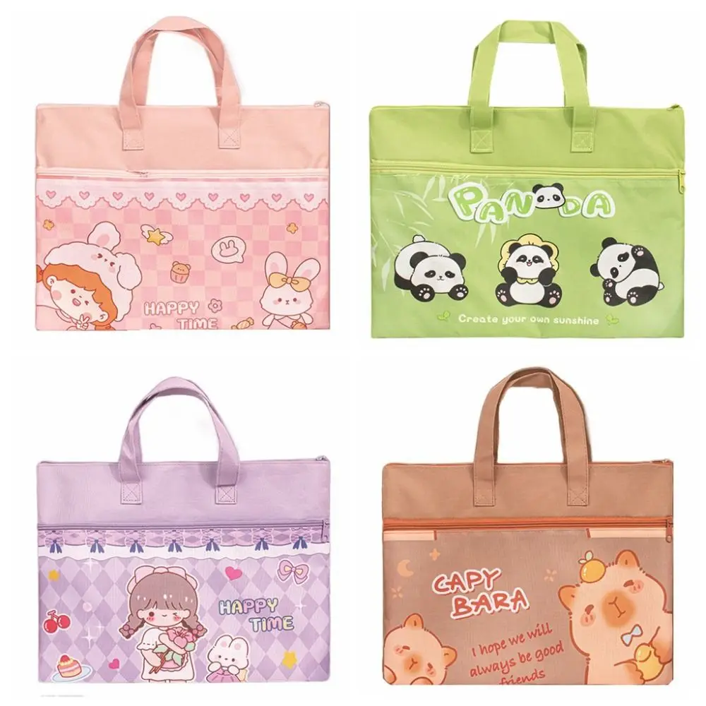 Bolso de mano Capybara, bolso de tutoría, café, gran capacidad, dibujos animados, bolso de documentos para niños, bolso de mano, bolso de hombro, bolso escolar de capibara para niños