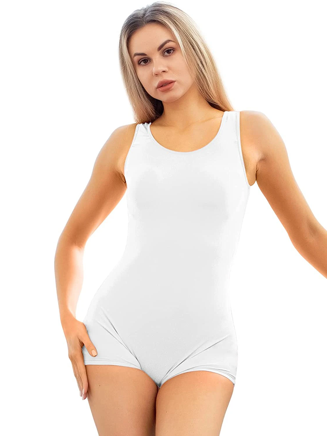 Женский комбинезон без рукавов, из спандекса