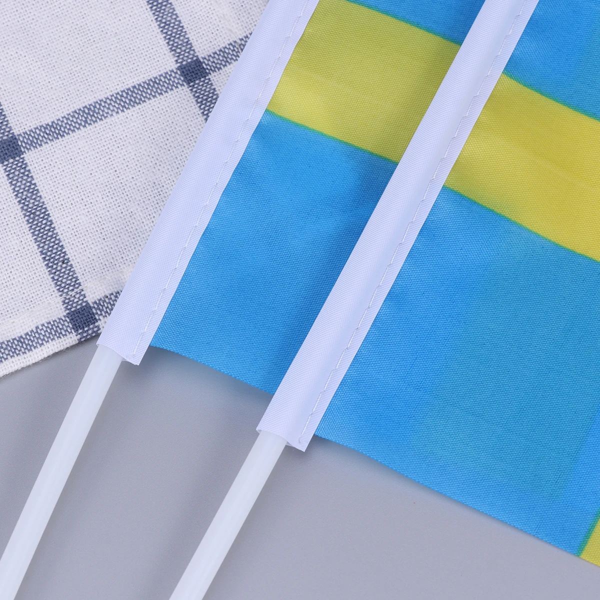 

50pcs Hand Held Sweden Stick Flags Mini Polyester Flags for Party Sports Events Decoration Lightweight Portable Country