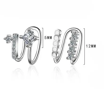 Cuff Earrings for Women 925 Sterling Silver 0.6cttw Pear Cut D Moissanite Ear Clips Earrings Accessories Fine Jewelry Gift