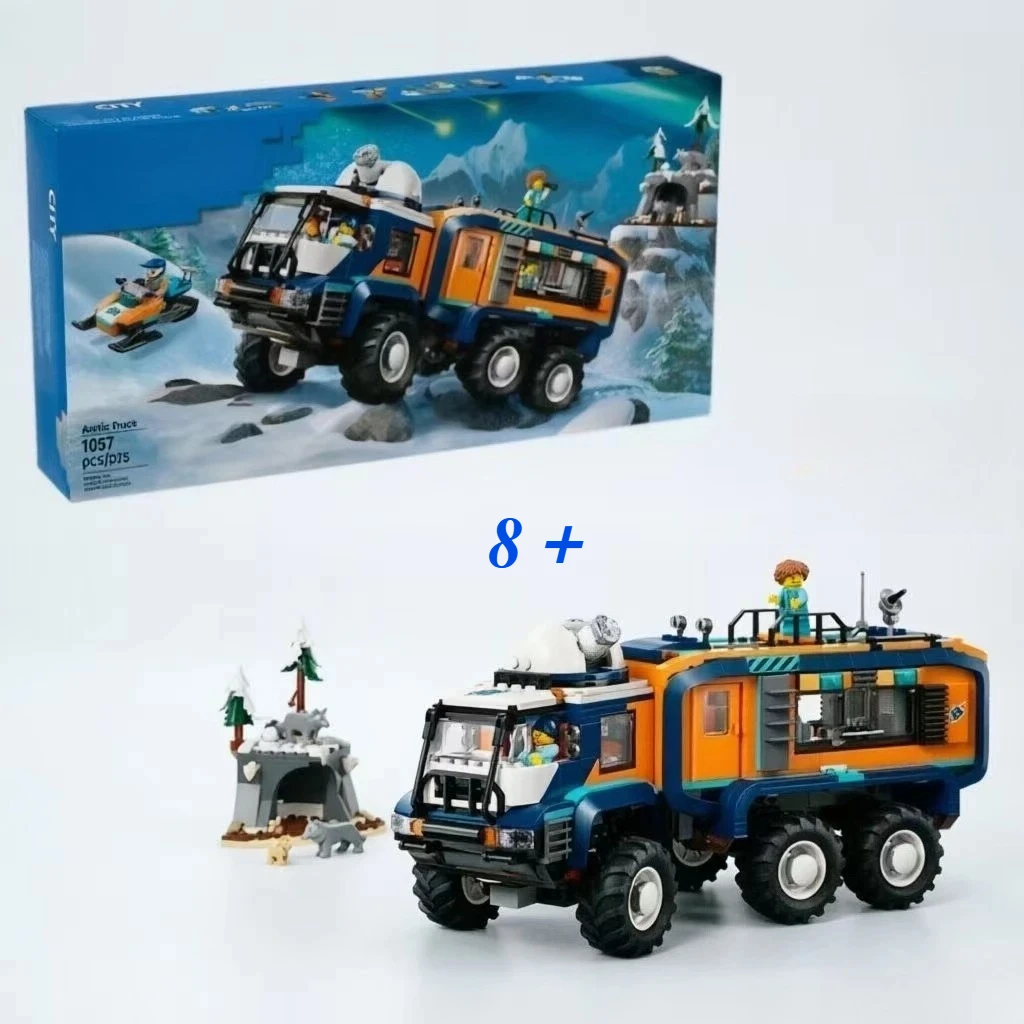 

Совместим с набором строительных блоков 60471, 1064 детали, игрушки для сборки арктического исследовательского грузовика и снегохода.