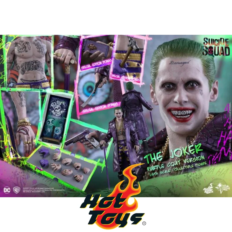 In Stock HotToys HT 1/6 MMS382 Suicide Squad Clown Leto Purple Coat Edition Toy