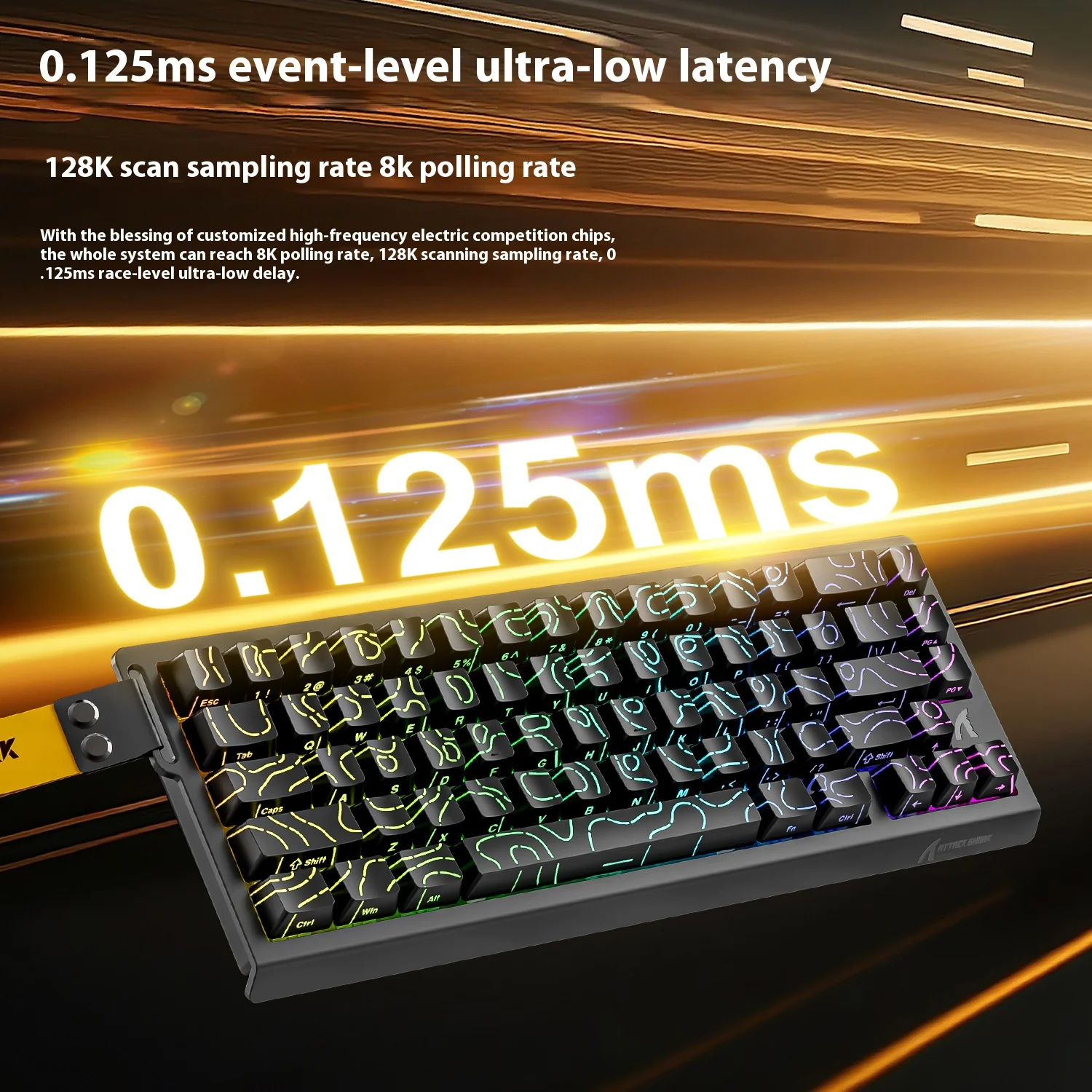 

X68HE Esports Keyboard, Magnetic Axis, 8K Polling Rate, RGB Backlit, Low Latency, 0.01mm Precision