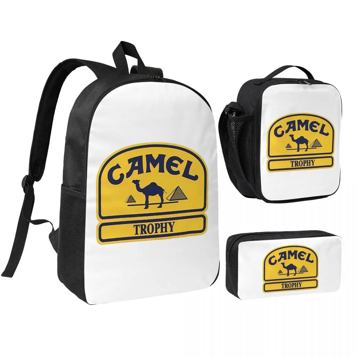 

Camel Trophy Backpack Student Boys Girls BookBag School Bag Computer Shoulder Bags 3ps Insulated Lunch Bag Pencil Case
