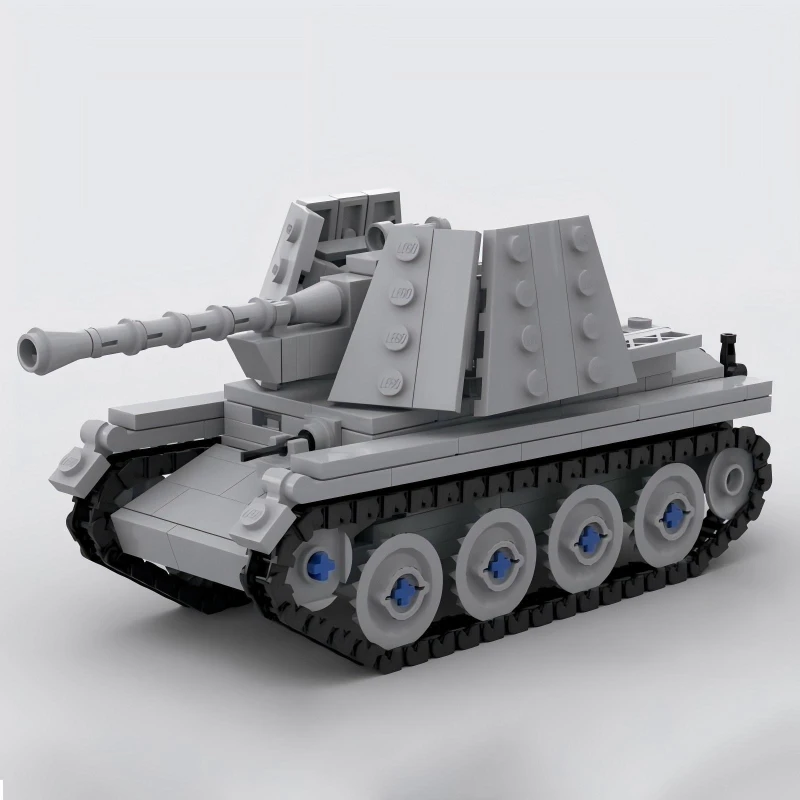 WW2 سلسلة عسكرية الألمانية دبابات المدمرة بنة MOC المزدوجة المضادة للطائرات بندقية IIB الغواصة نموذج الاطفال تجميع اللعب هدية