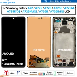 AMOLED For Samsung Galaxy A72 A725 A725F A725M A726 A726B Pantalla lcd Display Touch Panel Screen Digitizer Assembly Replacement